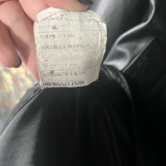 2DM Black Leather Trench Coat – Matrix Era, 90s Minimal Gothic - Picture 7 of 8